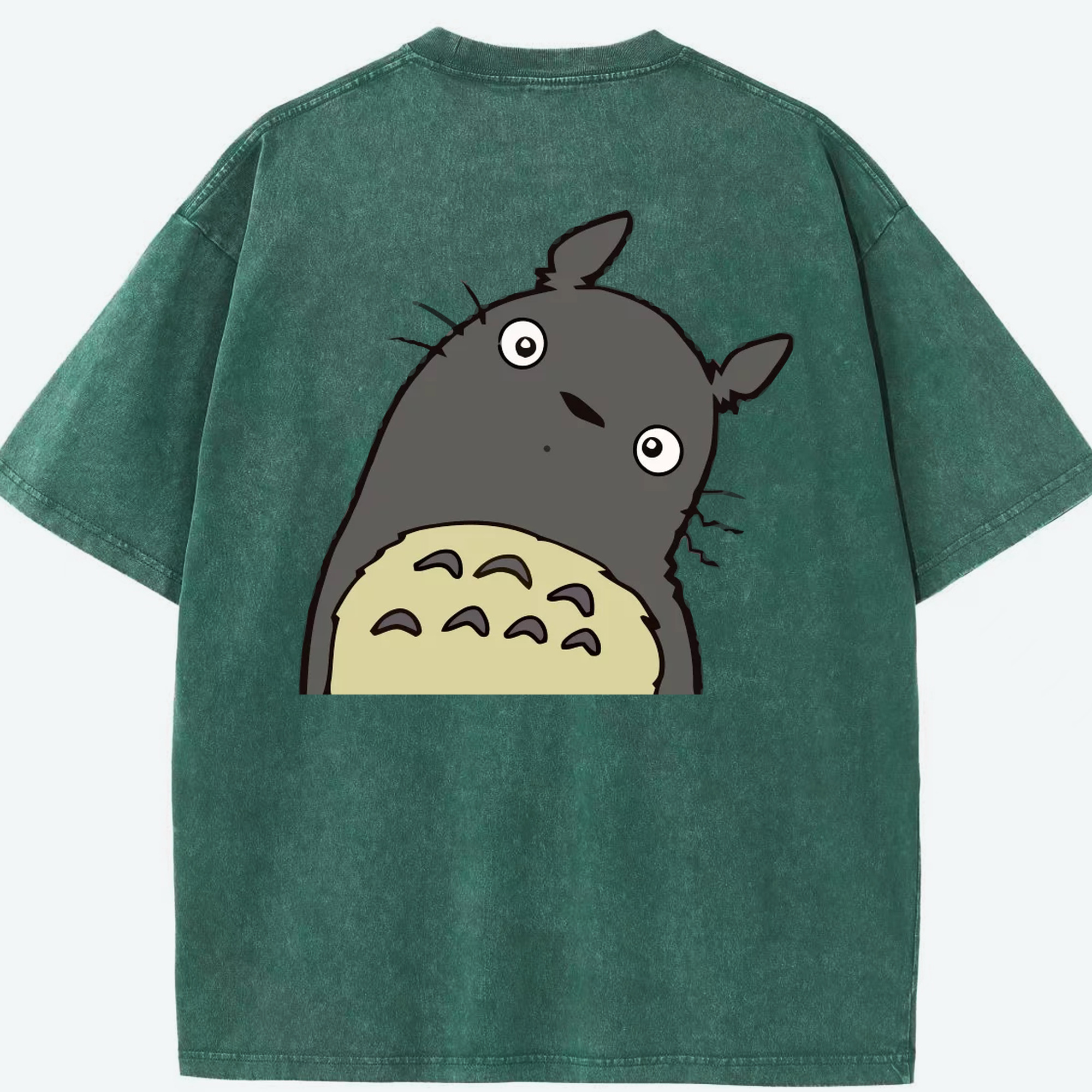 （画像用） となりのトトロ 草壁メイ 草壁サツキ My Neighbor Totoro Satsuki Kusakabe Mei Kusakabe 綿100% ヴィンテージ風 半袖Tシャツ（背面プリント）